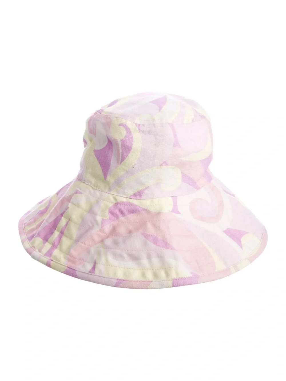 Hill House Women’s Bucket Hat Wide Brim Pink Lavender Cotton Printed One Size